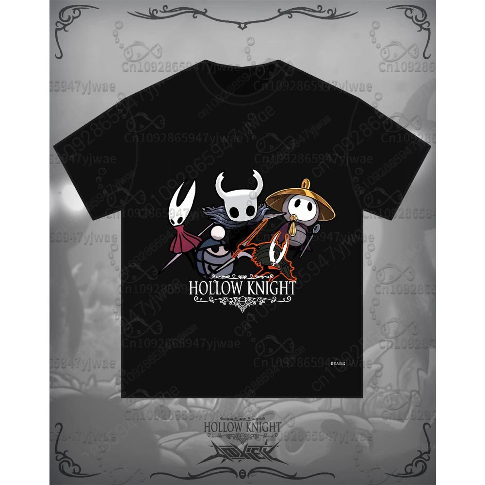 Модная мужская и женская футболка Hollow Knight с принтом, свободные топы с коротким рукавом, летняя повседневная футболка с круглым вырезом, детская одежда