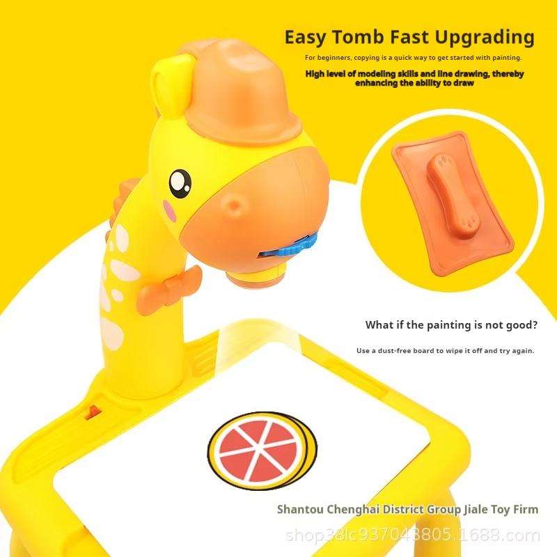 Children Led Projector Drawing Table Multifunctional Toy Painting Set Table Educational Board Learning Tools Painting Toys
