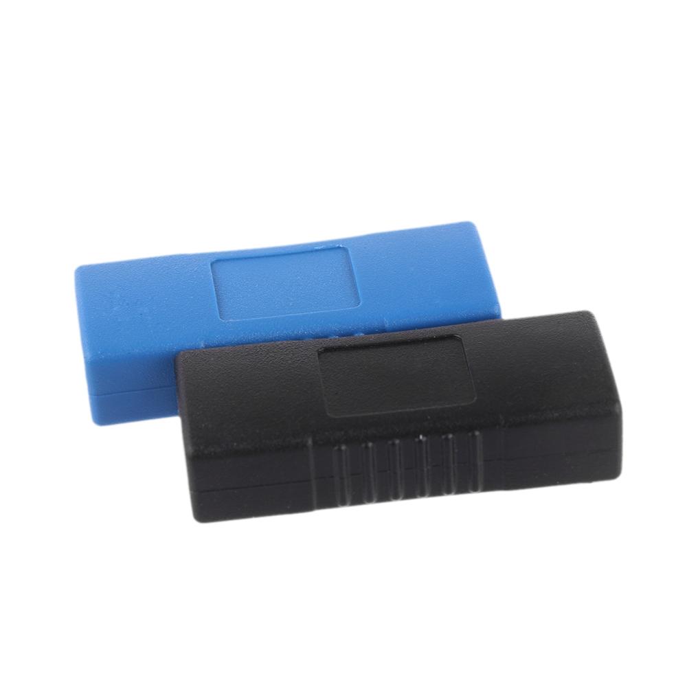 PC Laptop Black Blue Changer USB 3.0 Adapter Coupler Gender Type A Female To Female Connector