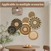 7 pcs circular Bohemian woven wall basket decoration handmade woven wall decoration home hanging Bohemian wall decoration party