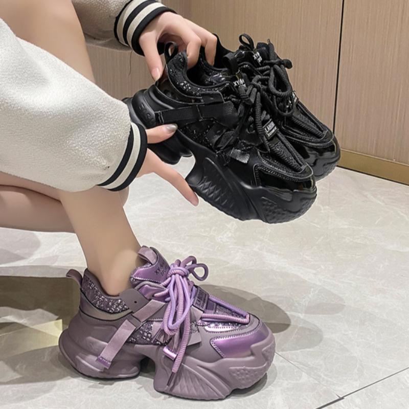 Женские осенне-зимние кроссовки на мягкой подошве в стиле «папины кроссовки», легкие, на толстой подошве, увеличивающие рост, повседневные спортивные кроссовки