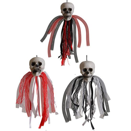 Хэллоуин Подвесное Украшение Призрак Жуткий Летающий Череп Призрак для Реквизита Дома с Привидениями В помещении На улице Веранда Двор Дерево Декор