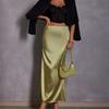 Spring/Summer 2025 New Silk Imitation Skirt, Satin Skirt, Women's Body-hugging Skirt