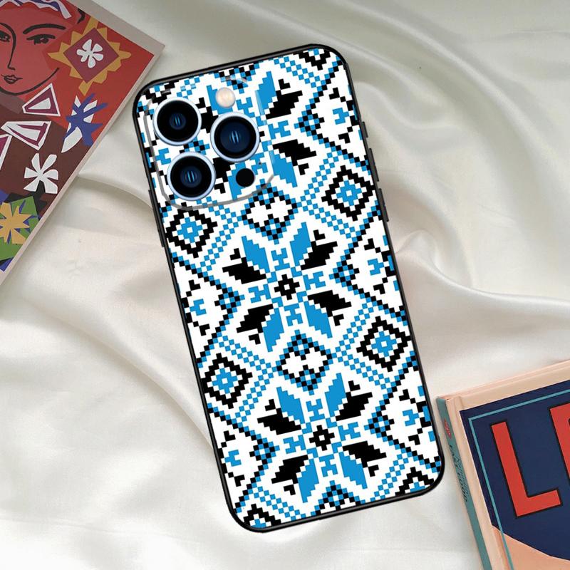 Ukraine Ornament Pattern Phone Case For iPhone 15 14 12 11 13 16 17 Pro Max 15 16 Plus 13 Mini 16e 17 Air Funda Cover