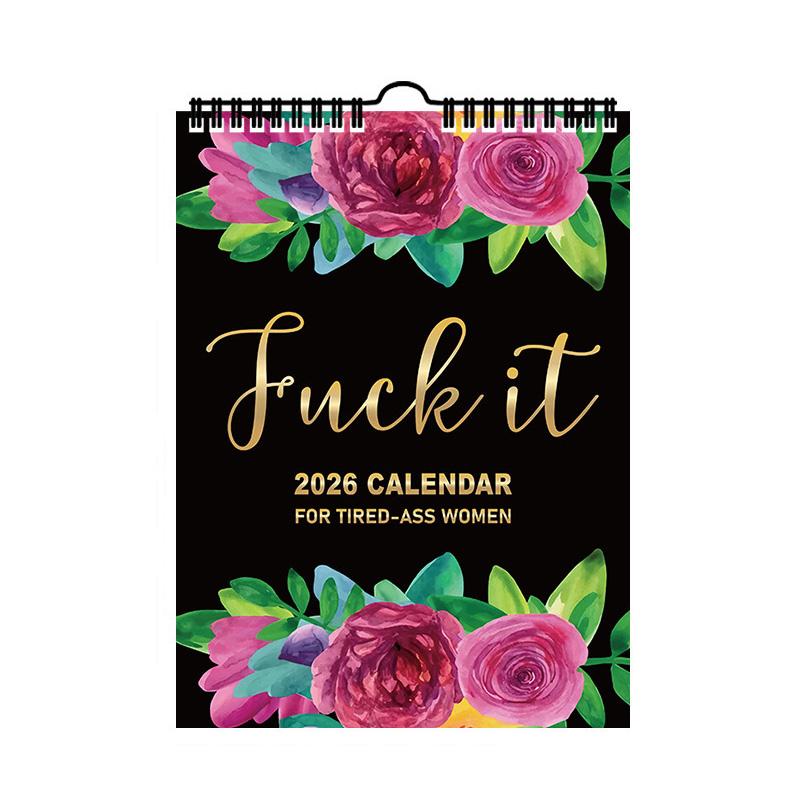 2026 Calendar For Tired Women Home Office Wall Calendar Fun Schedule Management Thick Paper Calendar
