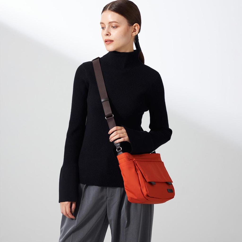 Наплечная сумка с двойным клапаном, дорожная наплечная сумка для женщин 2004102, светло-серая [Isaac] (12)