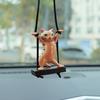 Смола кошка автомобиль орнамент авто зеркало подвесной орнамент милые качели фигурка кота кулон декор интерьера автомобиля