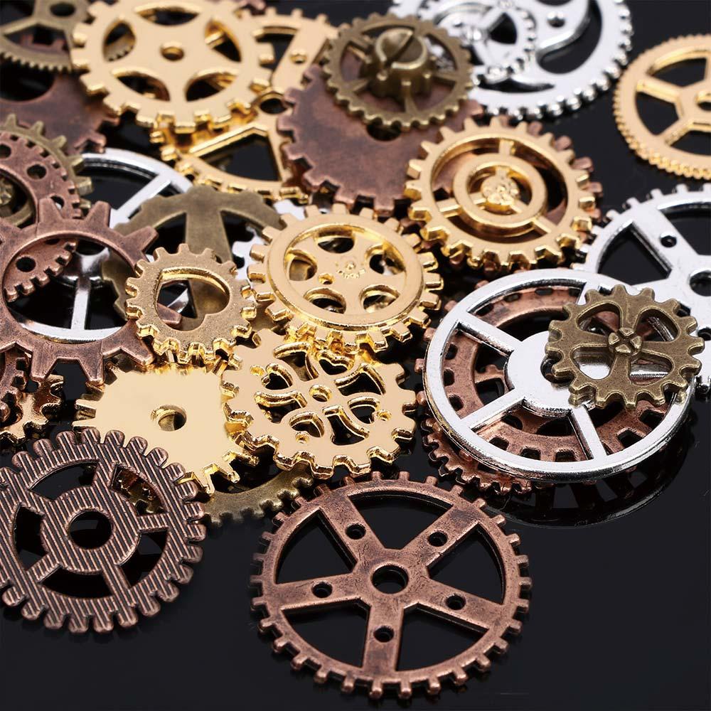 Fashion DIY Charms Mixed Vintage Watch Parts Steampunk Jewelry Cogs & Gears Making Craft Arts