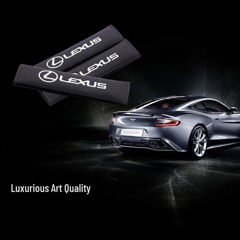 TRD Logo Carbon Fiber Seat Belt Shoulder Pad Cover