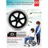 Portable Wheelchair Scooter Small Simple Folding Lightweight Inflatable Travel Elderly Trolley Foldable Armrest 20 Inch Large Tire