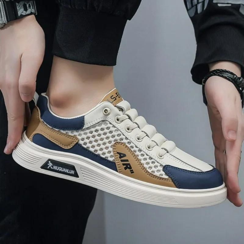 Модная летняя новая мужская обувь, высококачественные кроссовки 2024 года, модная сетчатая дышащая повседневная обувь для мужчин, теннисные туфли на платформе Zapatillas