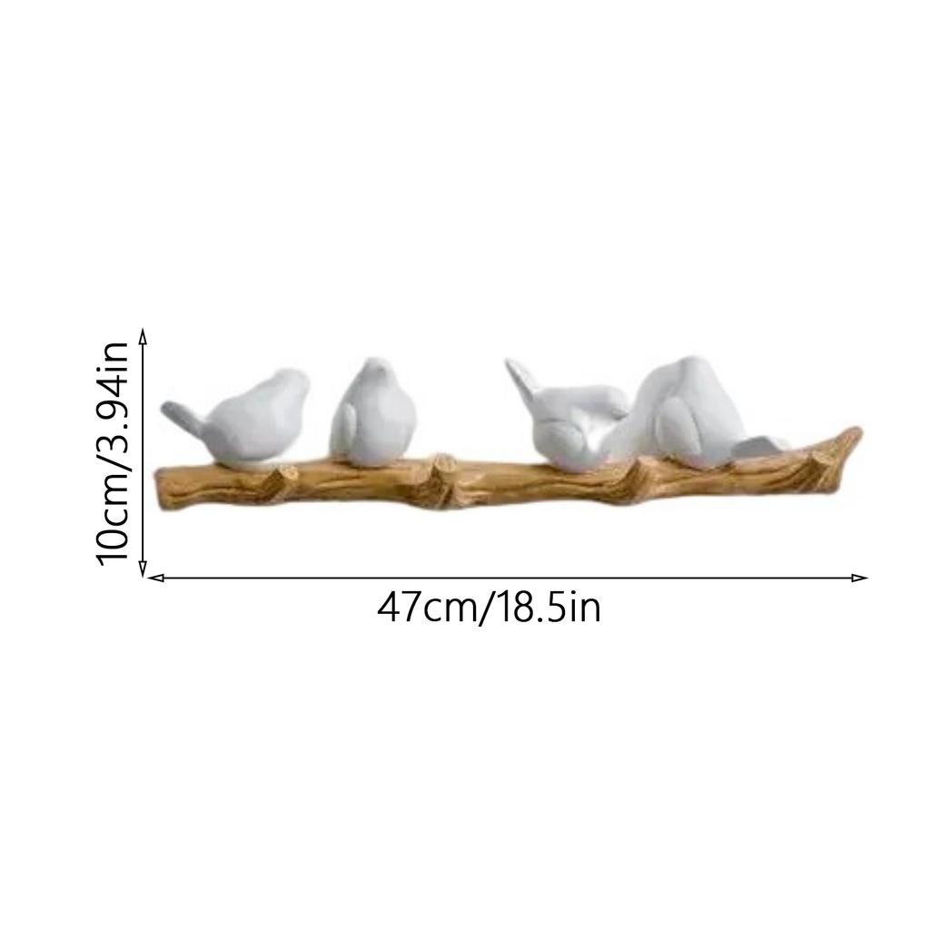 Creative Coat Hanger Bird Shaped Resin Wall Hook for Hanging Hats and Accessories Entryway Living Room Decoration