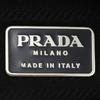 PRADA Pochette Shoulder Bag B7879 NERO black Satin Women Used