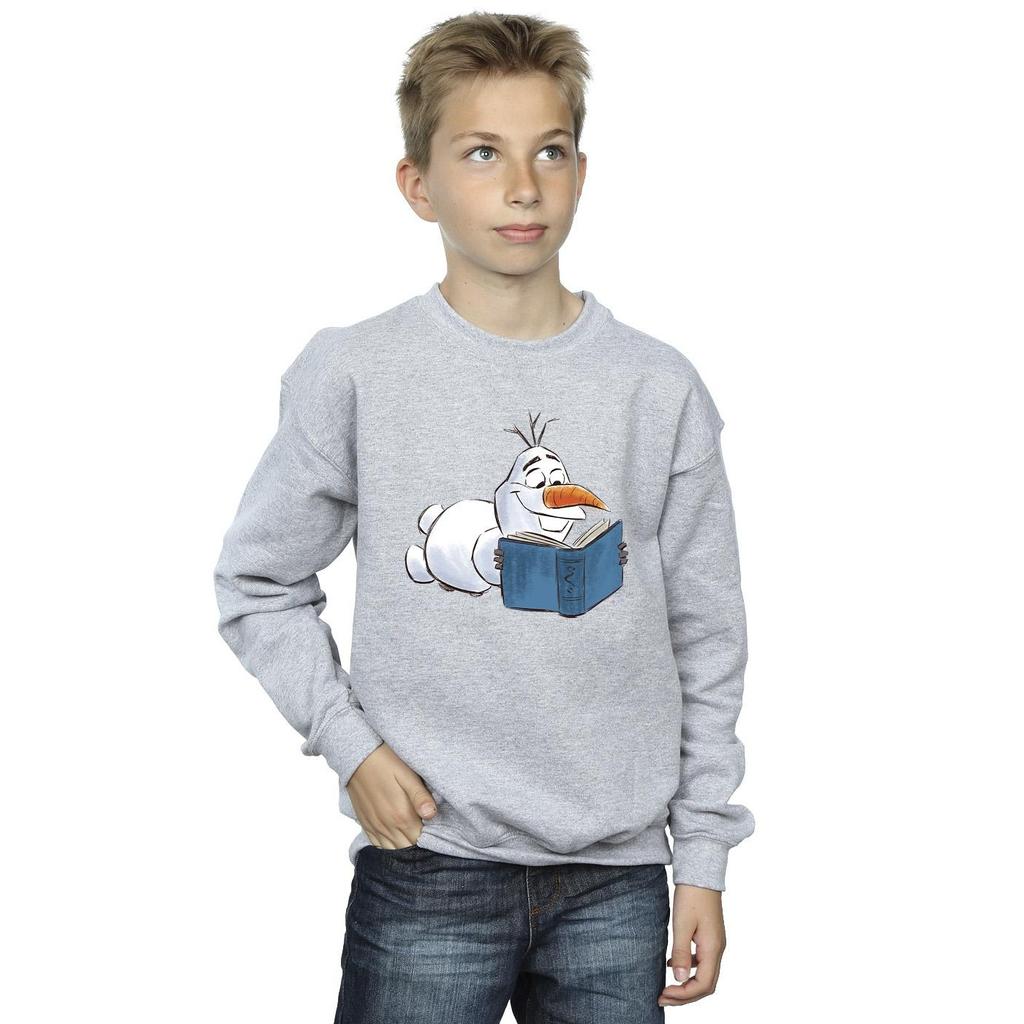 Disney Boys Frozen Olaf Reading Sweatshirt