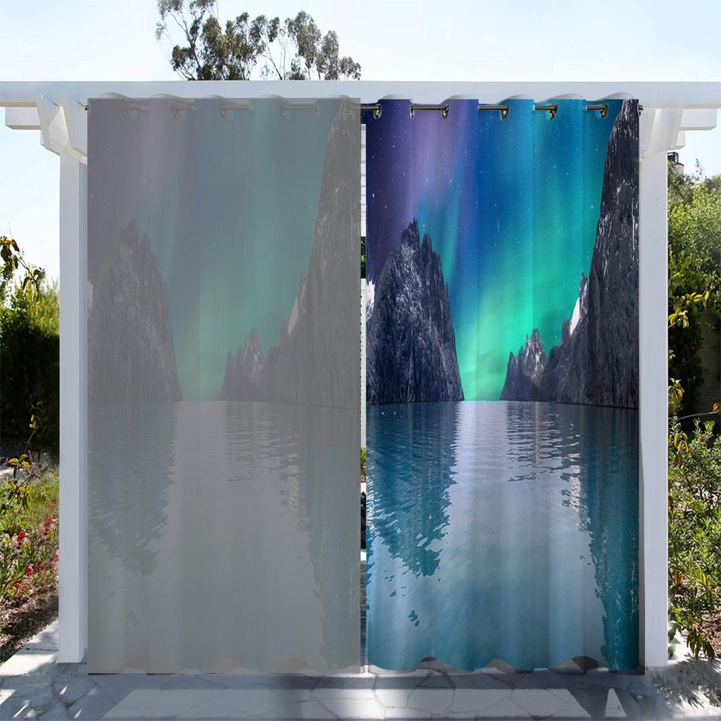 1 шт. Звездное сияние, водонепроницаемая наружная штора, светофильтрующая полиэстеровая садовая драпировка для патио, крыльца, беседки, декора, включающего крючок