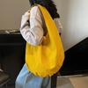New Solid Color Large-capacity Personalized Casual Simple Handbag Nylon Canvas Underarm Bag Commuter Shoulder Bag
