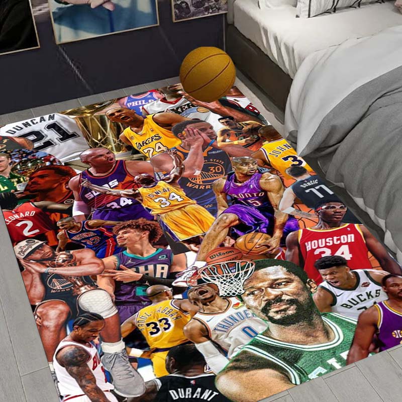 3D basketball rug, suitable for home decoration such as living room, bedroom, sofa, doormat, and children's room anti-slip mat.
