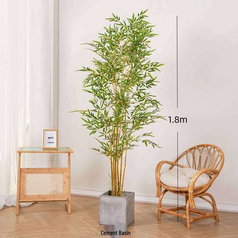 Bionic Bamboo Decor: New Chinese Style Faux Bamboo Plant for Living and Tea Rooms