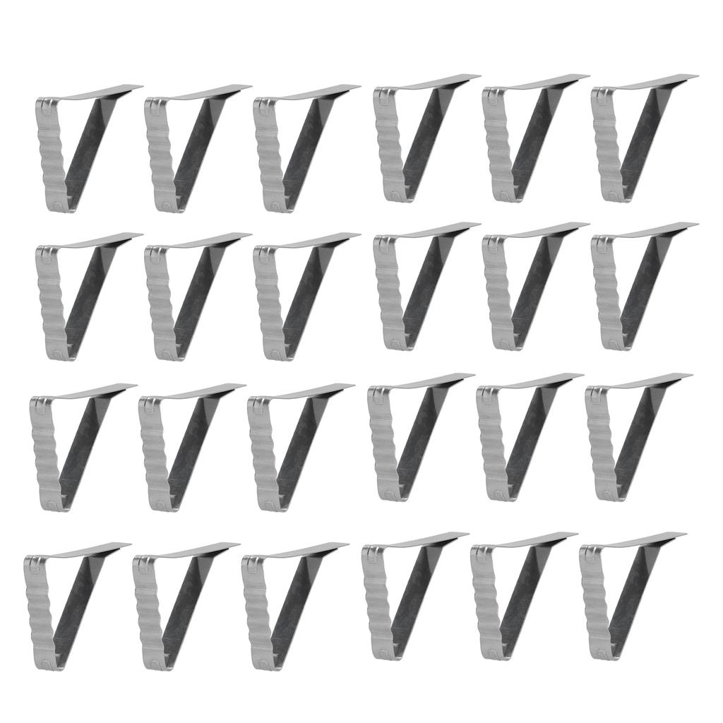 24pcs Table Cloth Holder Stainless Steel Stable Durable Table Cloth Clip for Outdoor Garden Picnic