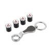 4PCS Carbon Fiber Car Wheel Tire Valve Stem Caps with Wrench For Mitsubishi Lancer Cordia Pajero Outlander Eclipse Galant Mirage
