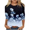 Women's Tops Sleeve Crewneck Fashion Loose Cute Shirts Casual Print Trendy Blouses Tshirts Summer Pullover