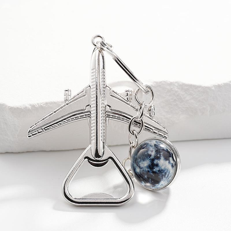 Креативный брелок-открывалка для бутылок в виде самолета – металлический брелок-аксессуар