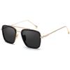 Retro Square Sunglasses for Men and Fashion Fine Metal Frame Trend Sunglasses [SHEEN KELLY] Women,