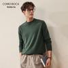 Kemengboka Men's 100% Wool Mock Neck Sweater