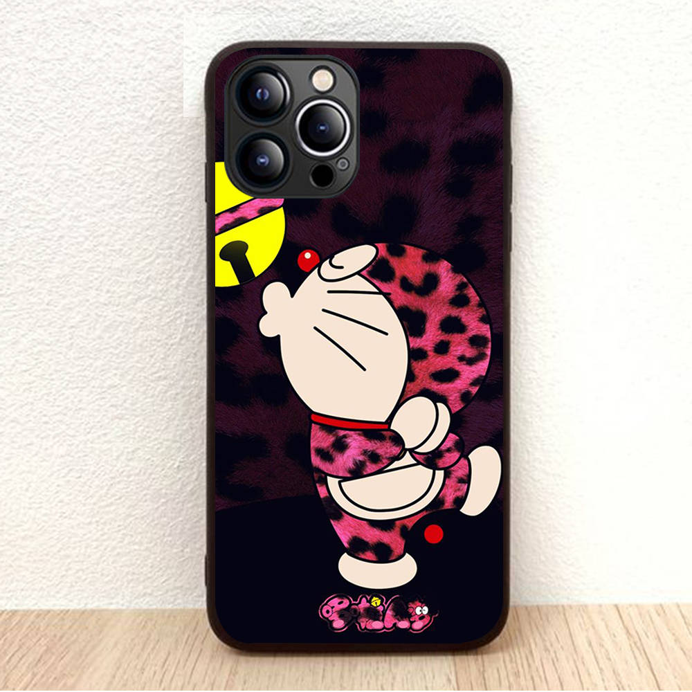 BW-21 Doremon Soft Black Case for iPhone XR 14 15 11 12 13 6 7 8 X XS Pro Max Samsung S22 S23 S21 S24 FE Ultra S8 Plus