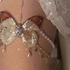 Adjustable Length Butterfly Tassels Thigh Chain Alloy Body Jewelry New Beach Jewelry  Women Girls