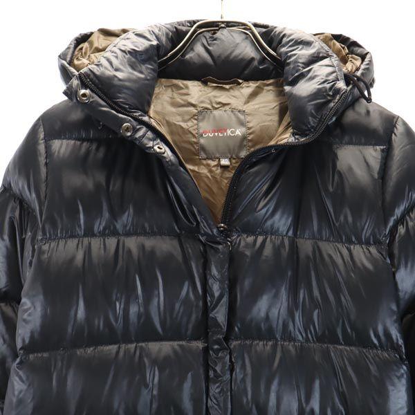 Пуховик DUVETICA 42 черный капюшон Женский Б/У