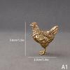 1/2PCS Miniatures Copper Rooster And Hen Ornaments Solid Brass Rooster Small Statue Office Desktop Ornaments Tea Pet Crafts