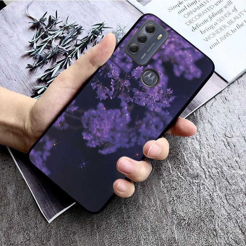 Чехол для Motorola Moto G Stylus 5G G Play G Power G 5G G Pure 2023 2024 E20 E22 E22i E32 E40 E13 Фиолетовый Эстетичный