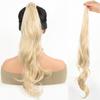 Aosiwig 32-дюймовый гибкий наращивание хвоста, длинный хвост, наращивание волос, вьющиеся светлые синтетические хвостики, шиньон для женщин