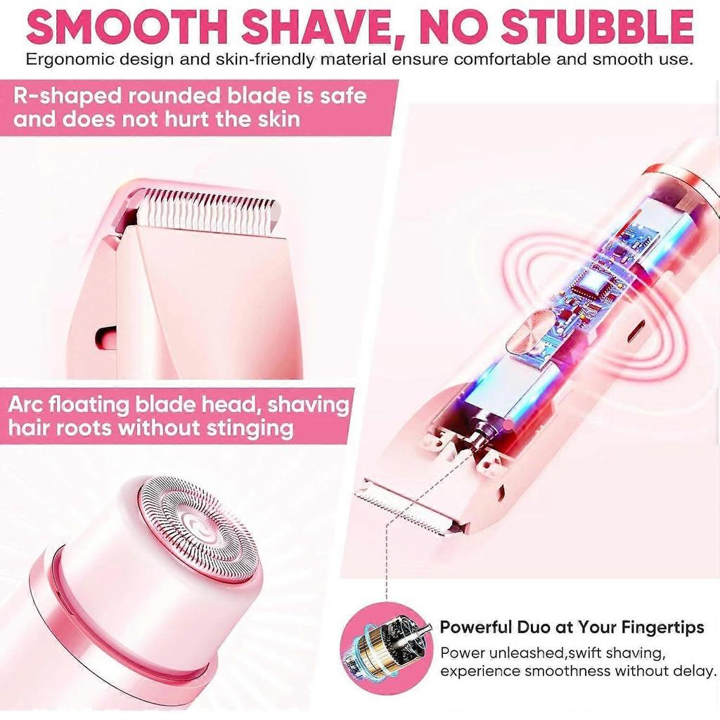 2026 Latest Model  Women's Bikini Trimmer, Electric Shaver, Dual Ceramic Blades, Painless Hair Removal, for Face, Body and Intimate Areas, 90 Minu
