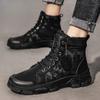 Booties Men's Snow Boots Platform Waterproof Ankle Male Winter Shoes Fashion Offer Cotton Shoe Footwear Outdoor Hiking Sale Work
