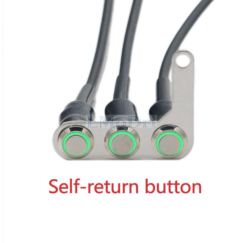 Мотоциклетный переключатель на руле, регулируемое крепление, водонепроницаемые переключатели ВКЛ-ВЫКЛ, 3 кнопки для фар, звуковой сигнал поворота с