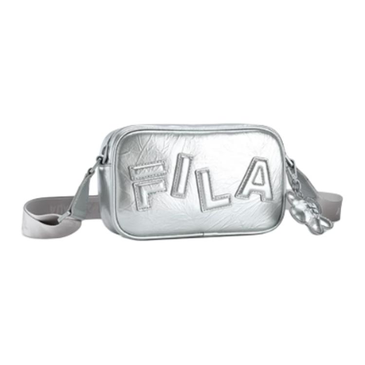 New FILA PU Crossbody Bags Women's Gray Silver F13W519173FSV