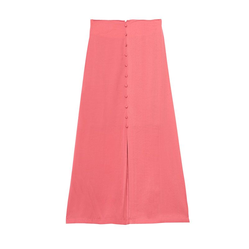LA PETITE ETOILE Women's Pink Button Adlaide Skirt