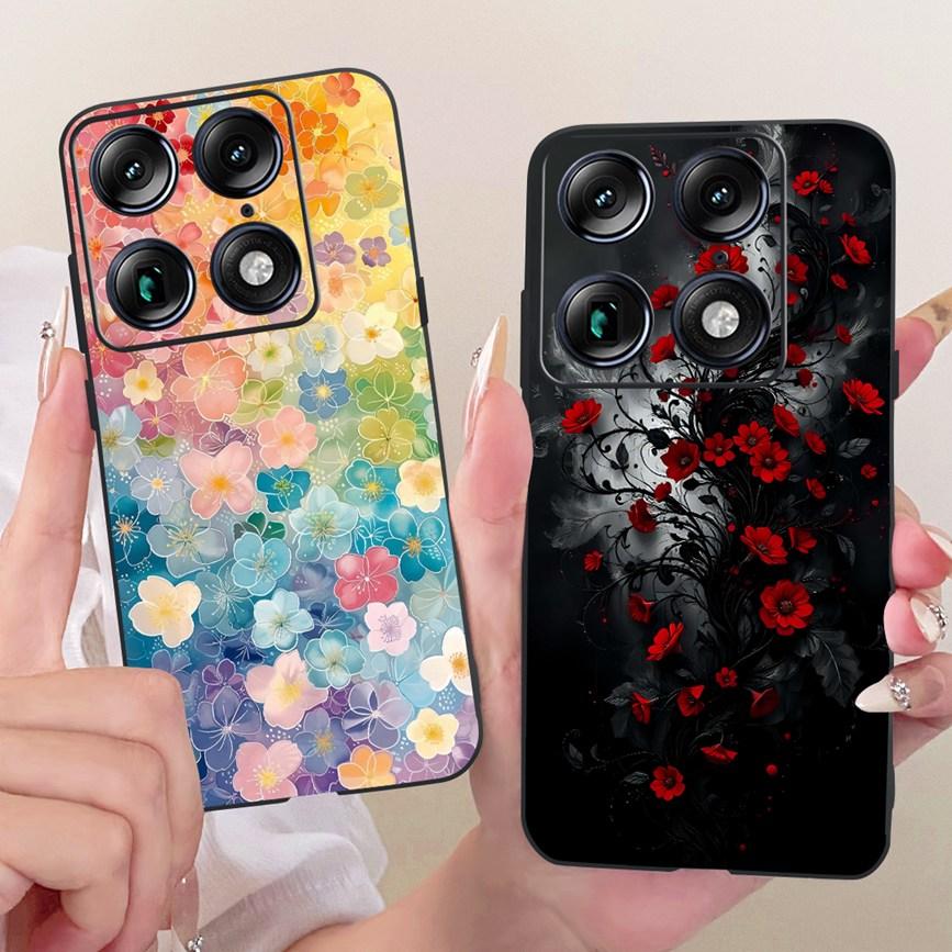 Чехол для телефона с модным дизайном в стиле мультфильма и цветов для Motorola Signature Moto X70 Air Pro 5G, чехол, мягкий силикон, противоударная задняя крышка