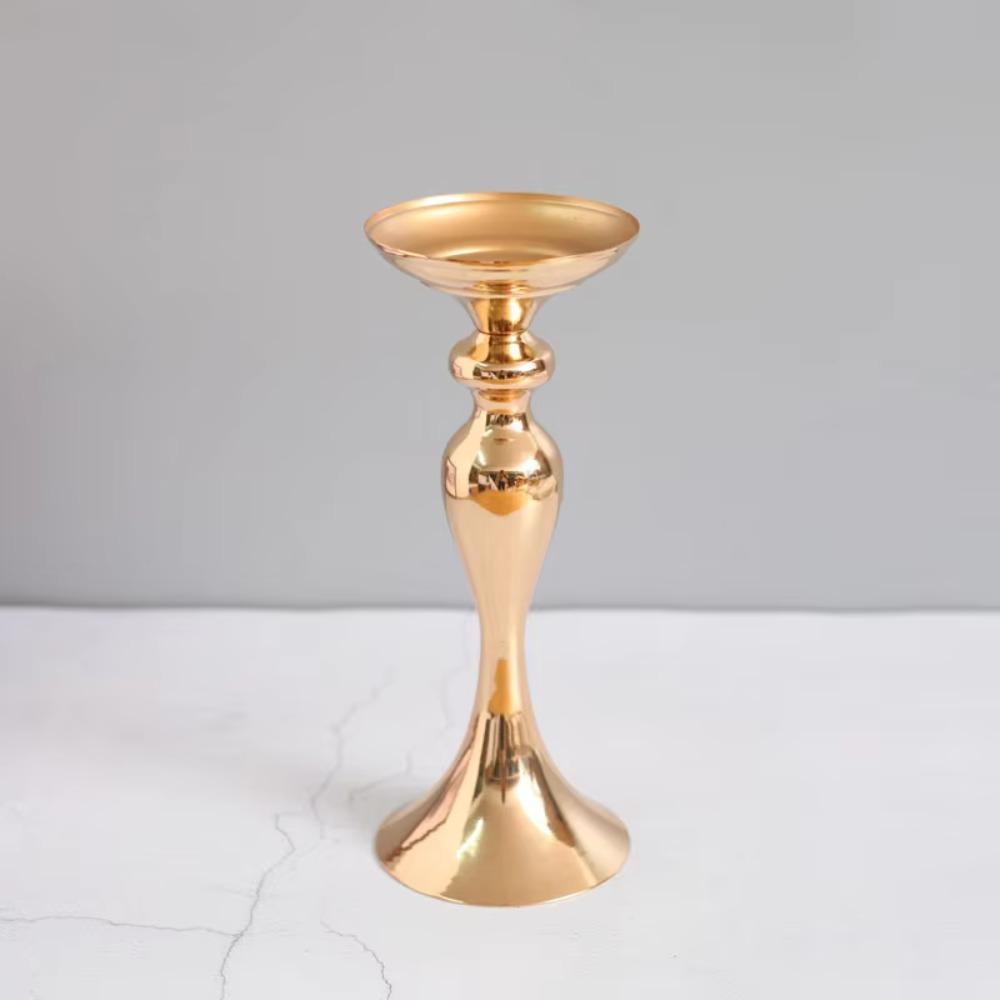 32/38/50cm Candlelight Plated Finish Flower Vase Base Elegant Candle Holder Home Wedding Decor
