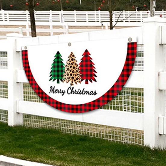 Подвесной флаг Необычные изысканные узоры Моющийся подвесной флаг Рождественский веерообразный флаг Подвесной флаг для фестиваля