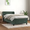 3127340 vidaXL Divan Bed and Mattress Dark Green 80x200 Cm Velvet