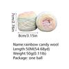 One Ball Rainbow Candy Wool Hand Knitting Mohair New Icelandic Wool Gradient Colour Thick Wool Yarn Scarf Diy Hand Mixed Yarn