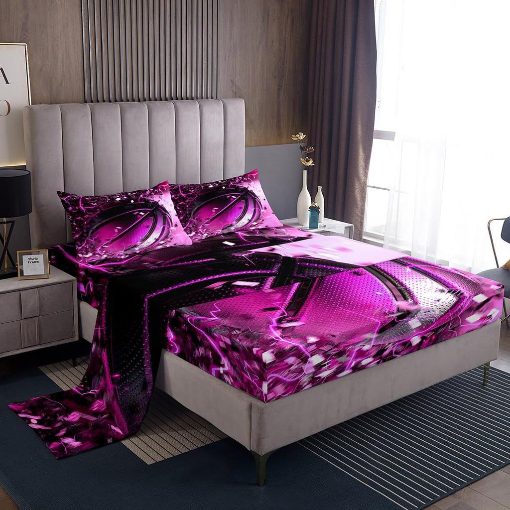 Cute Cartoon Ghost Pattern Bed Hat Four-piece Bedding Set Bedroom Dormitory Bedding Decoration