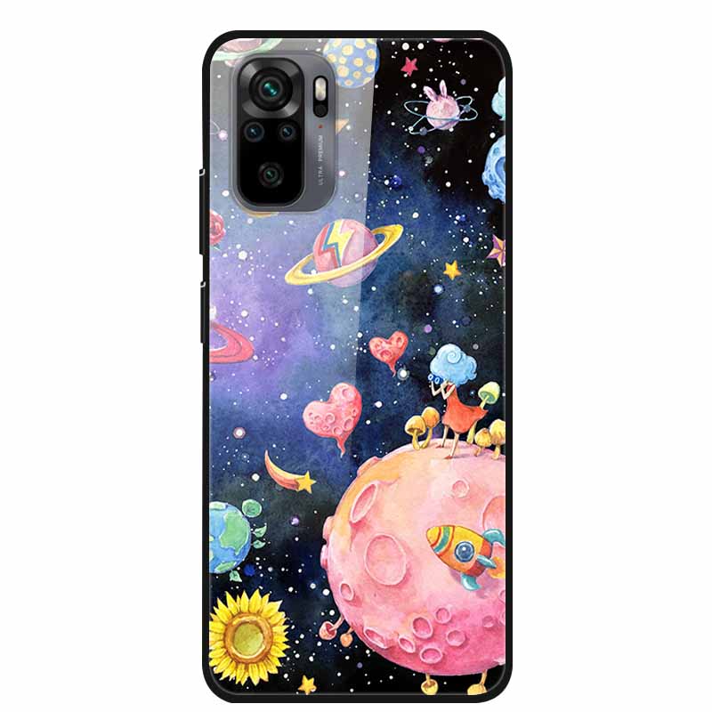 Закаленное Стекло Чехол для Redmi Note 10 Pro Чехол Жесткий Чехол для Xiaomi Redmi Note10 5G Чехол для Телефона Note10 Pro Fundas Бампер из ТПУ