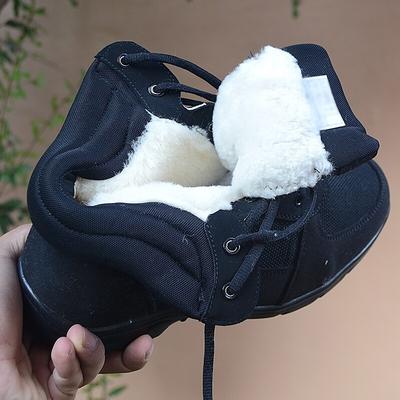 Новые легкие утолщенные теплые ботинки из хлопка и шерсти, зимние бархатные нескользящие и морозостойкие уличные ботинки из хлопка для снега