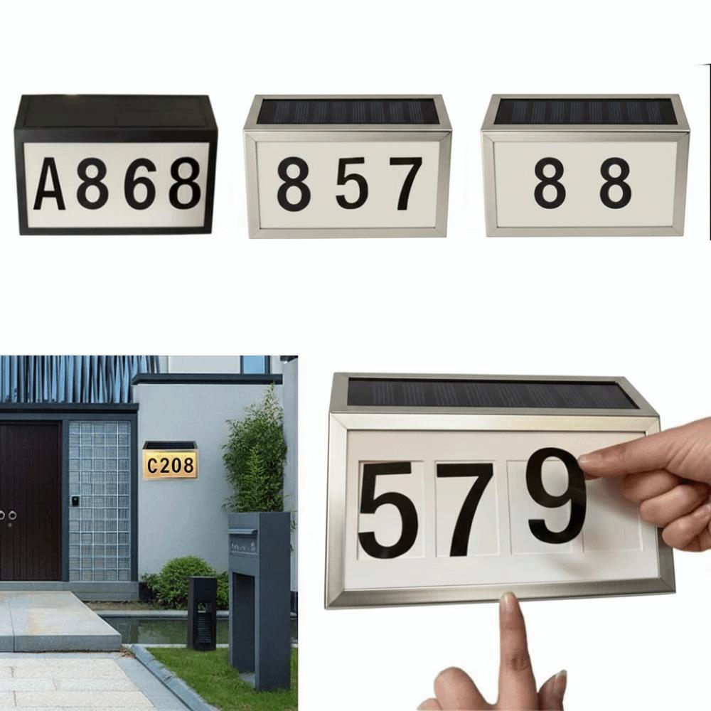 Durable Solar LED House Number Waterproof LED Exterior Fence Lamps Villa Hotel