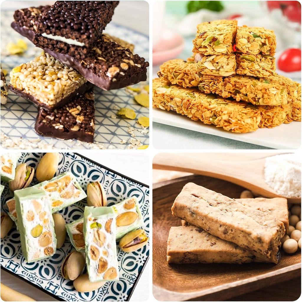 Set of 2 Silicone Granola Bar Molds – Non-Stick 12-Cavity Protein Bar Tray for Chocolate, Brownies, Cheesecake, Cornbread and More