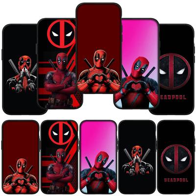 Для iPhone 16 15 Xiaomi Redmi Note 13 12 11 Pro Max X 9 14 XR Samsung Galaxy A15 S24 S23 Plus Huawei OPPO Marvel Deadpool Superhero Logo Phone Case